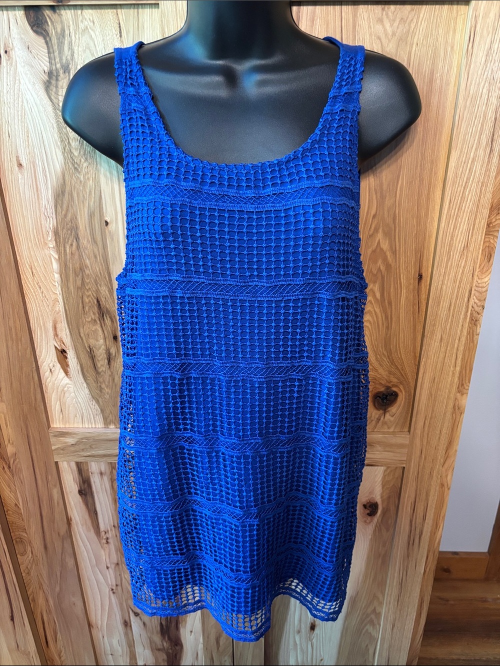 Apt. 9 Cobalt Blue Crochet Tank